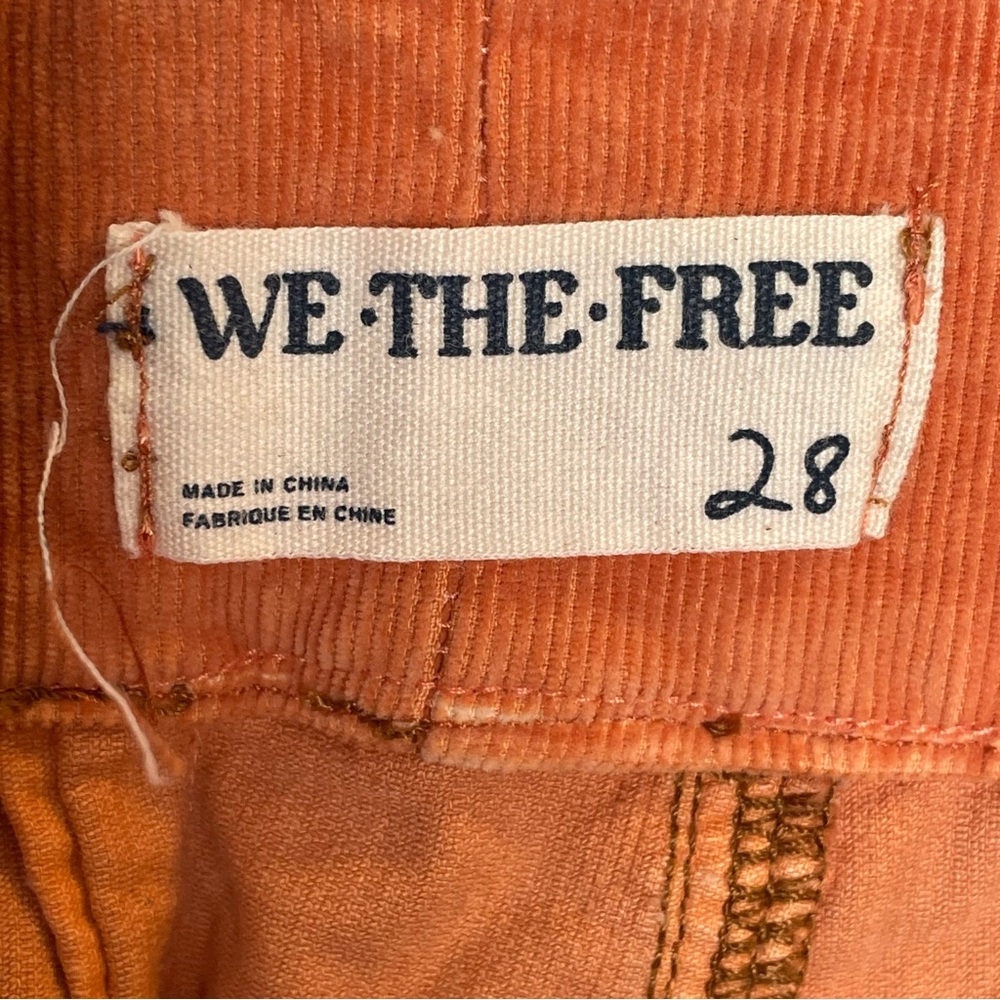 Free People We The Free Jayde Corduroy High Rise Flare Jeans in Burnt Orange 28 - Picture 10 of 13